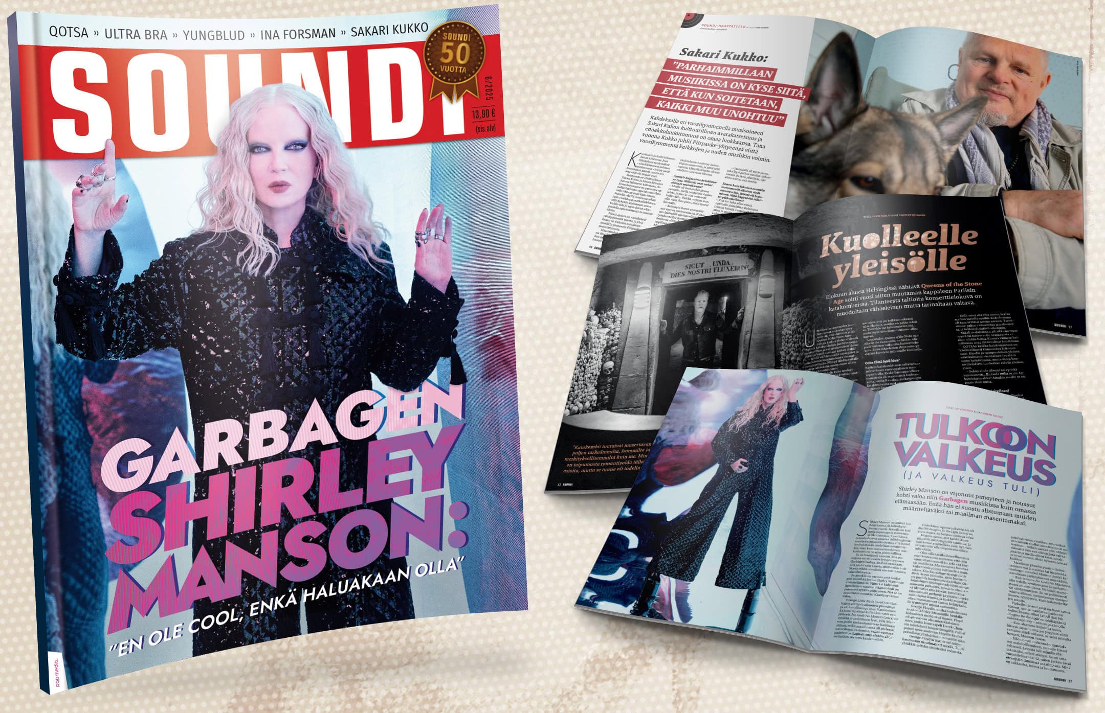 Soundi 6/25: Garbage, Ultra Bra, Queens of the Stone Age, Yungblud, Sakari Kukko, Ina Forsman…